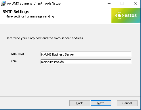 SMTP-Settings